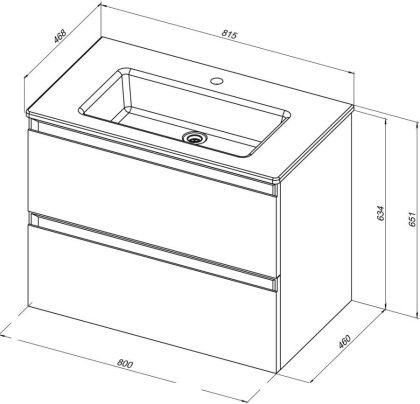 Тумба под раковину Allen Brau Eclipse 80 1.E1002.AM антрацит матовый Тумба под раковину Allen Brau Eclipse 80 1.E1002.AM антрацит матовый