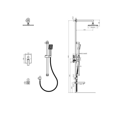 Встроенная душевая система RUSH Thira (TR3635-60)