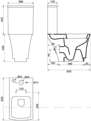 Бачок BelBagno REGINA BB104T Бачок BelBagno REGINA BB104T