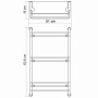 Полка стеклянная тройная, 51х63,6х16 см, хром, K-2033
