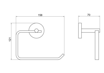 Бумагодержатель квадратный AQUATEK AQ4608CR БЕТТА