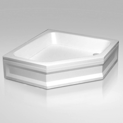 Душевой поддон 100*100*15 h27 RGW BT/CL-S /Трапеция Ø 60 мм  (FW5-5)
