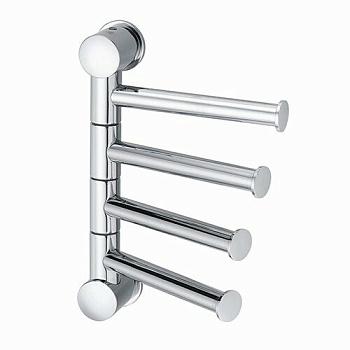 Держатель полотенец четверной, 12х17,6х3,4 см, хром, K-1054