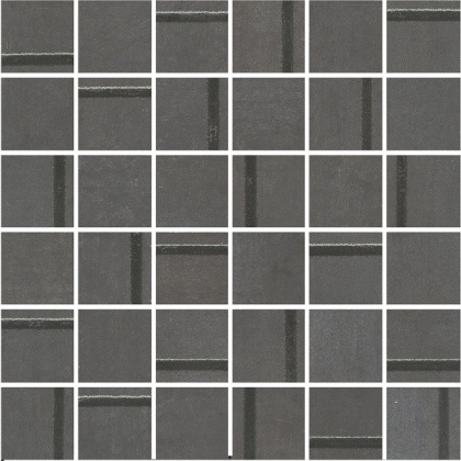 Декор Гварди 1 мозаичный антрацит матовый обрезной 30x30x0,9