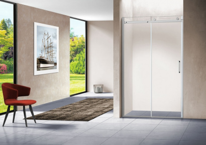 Душевая дверь Como VPS-1C130CL, 1300, хром, стекло прозрачное