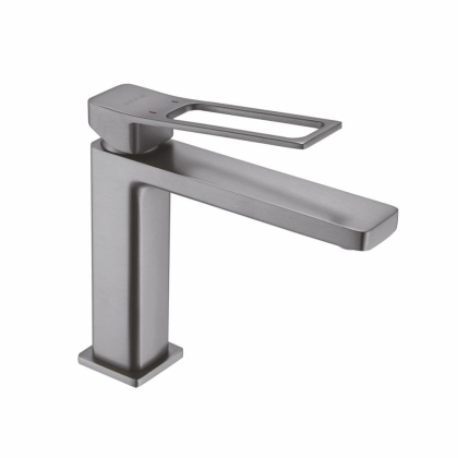 Смеситель для раковины латунь, оружейная сталь S6901T