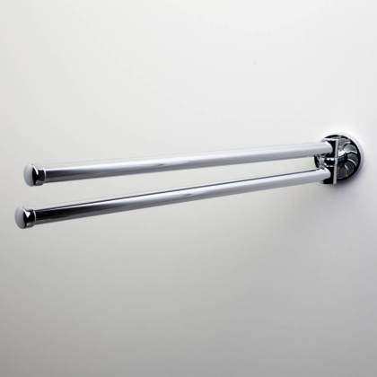 Держатель полотенец двойной Isen, 44,8х5,6х5,2 см, хром, K-4031