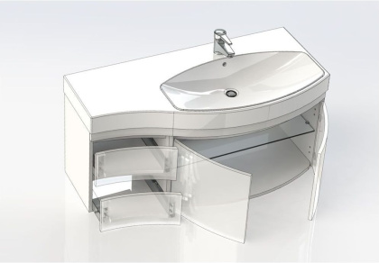 Тумба с раковиной Aquanet Опера 115 R белый (2 дверцы 2 ящика) Тумба с раковиной Aquanet Опера 115 R белый (2 дверцы 2 ящика)