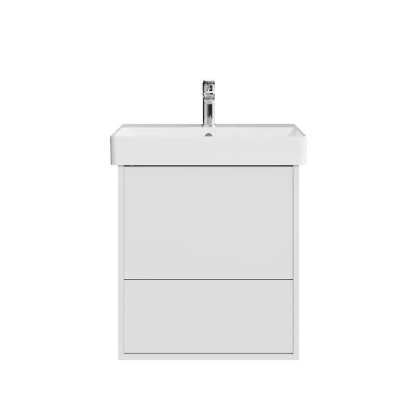 Тумба PRO подвесная 2 ящика 55, белая матовая