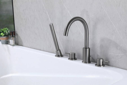 Смеситель ABBER Wasser Kreis AF8113NG на борт ванны, никель