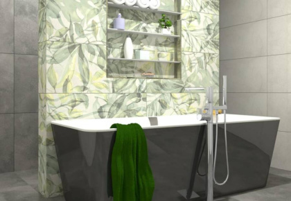 Декор Urban Jungle K1440TC050010 светло-серый джунгли 40х120 Декор Urban Jungle K1440TC050010 светло-серый джунгли 40х120