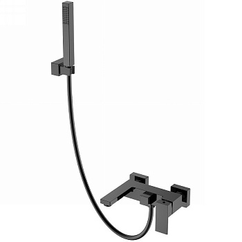 Смеситель для ванны с душем Qubic Shinny Gun Metal Смеситель для ванны с душем Qubic Shinny Gun Metal