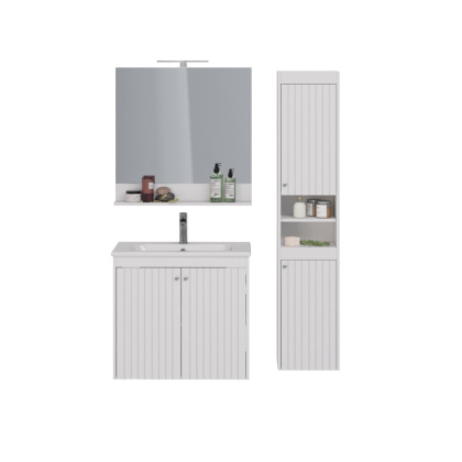 Зеркало Lemark ROMANCE 80см с полкой, цвет: Белый глянец Зеркало Lemark ROMANCE 80см с полкой, цвет: Белый глянец