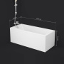 W93A-160-070W-A Gem, ванна акриловая 160x70 см