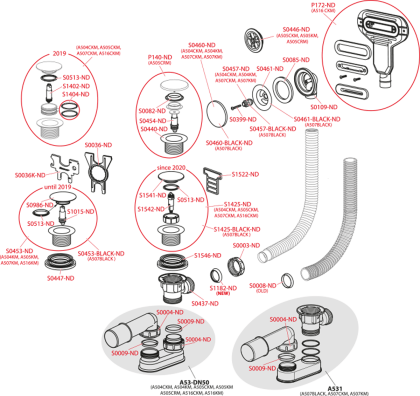 Слив для ванны, EKO Слив для ванны, EKO
