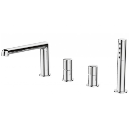 UNO Смеситель на борт ванны с ручным выдвижным душем, хром UNO-BVD4-CRM UNO Смеситель на борт ванны с ручным выдвижным душем, хром UNO-BVD4-CRM