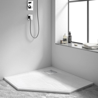 Поддон для душа из искусственного камня VST-4SP9090W, 900*900*25, белый матовый