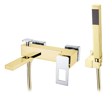 Смеситель для ванны Q GoldCR_Комплект Смеситель для ванны Q GoldCR_Комплект