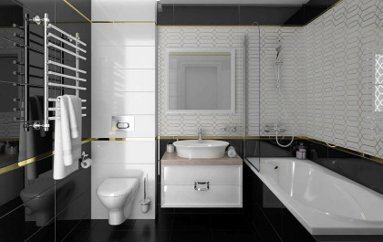 Декор Simple белый 25х75,шт.