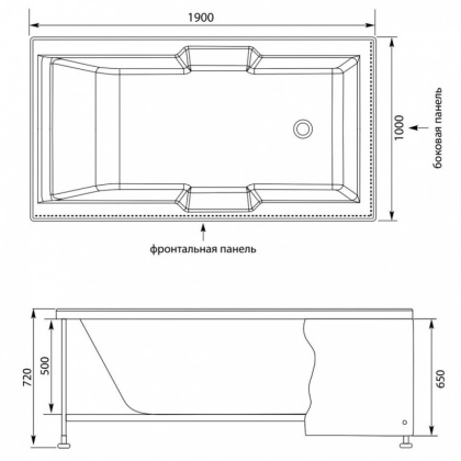 Панель боковая Aquanet Vega 100