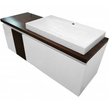 Комплект мебели подвесной Malibu 1400х500 правосторонний 2 ящика со вставкой массив (ШхГхВ) 1392х476х477 Комплект мебели подвесной Malibu 1400х500 правосторонний 2 ящика со вставкой массив (ШхГхВ) 1392х476х477