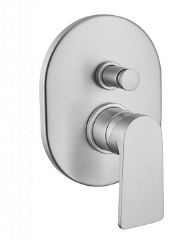 LAGOS-VDIM-NOP Встраиваемый однорычажный смеситель для душа с переключателем на 2 выхода, исполнение черный матовый