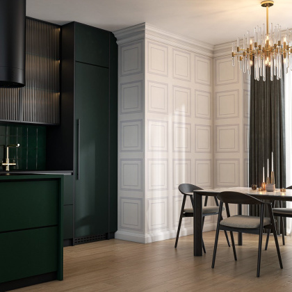 Обои виниловые Буазери мотив, серый