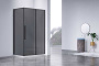 Душевой уголок Slim-N VSR-4SN9014CGB, 1400*900, черный, стекло тонированное