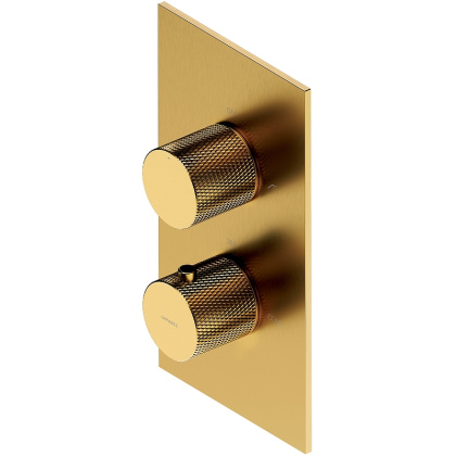 Смеситель термостатический для душа скрытого монтажа OMNIRES CONTOUR CT8036GLB (браш.золото)