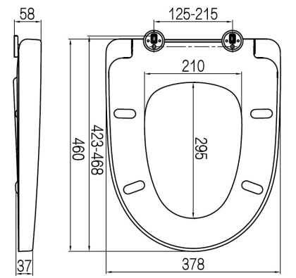 Сиденье для унитаза с микролифтом, быстросъемное C117852WH Awe