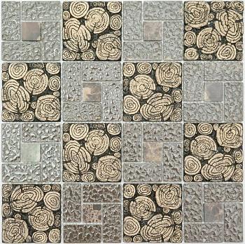 Мозаика S-846 стекло полимер (72*72*8) 295*295