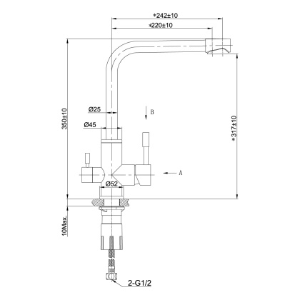 Смеситель Lemark Expert LM5061S для кухни с подключением к фильтру с питьевой водой