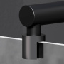W94WI-90-F1-BTE Душевая перегородка X-Joy 90x195, стекло прозр. 6 мм + покрытие, фурнитура черный