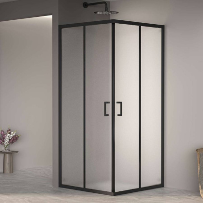 Душевой уголок 100*100*195 RGW PA-030-B Квадрат/Чёрный/Матовое/6 мм (Easy)