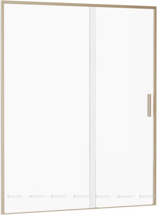 Душевая дверь Aquanet Pleasure Evo, 160 AE65-N160-GBT, профиль золото-никель браш, прозрачное стекло