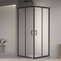 Душевой уголок 100*100*195 RGW PA-030-B Квадрат/Чёрный/Матовое/6 мм (Easy)
