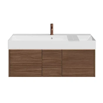 Тумба GRANDE подвесная 120, 3 ящика, структурированный орех