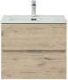 Тумба под раковину Aquanet Алвита New 60 2 ящика, дуб веллингтон белый