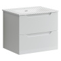 Тумба подвесная SANCOS Norma 2.0 590х450х500, c двумя ящиками оснащенными доводчиками, белый глянец , арт. NR2.060W