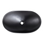 Раковина накладная керамическая, чёрная матовая, BB1404-H301, 605x370x150