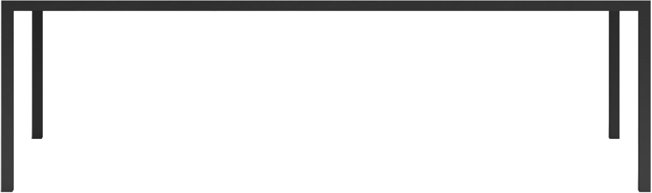 Ножка ATOLLO 110 высокая металлическая, черная матовая ATlg.110\MH