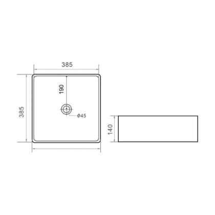 Раковина Orange B02-385w накладная, белый