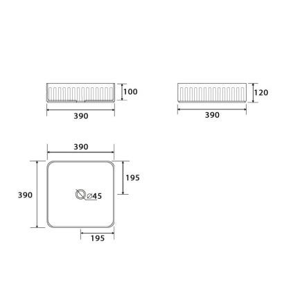 Умывальник накладной, квадратный Point Деметра 40, PN43121 Умывальник накладной, квадратный Point Деметра 40, PN43121