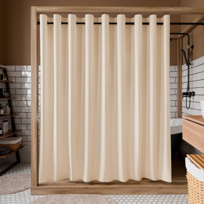 Шторка для ванной Vils, 200х200 см, бежевая, SC-10102