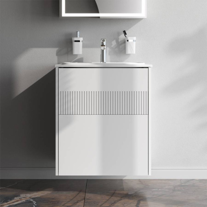 База под раковину, 2 ящика, 60 см, белый матовый M8FFUX0602WM