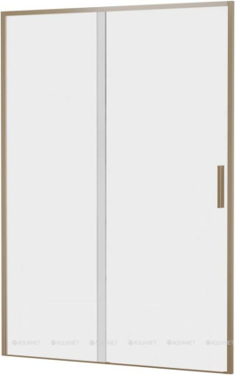 Душевая дверь Aquanet Pleasure Evo, 140 AE65-N140-GBT, профиль золото-никель браш, прозрачное стекло