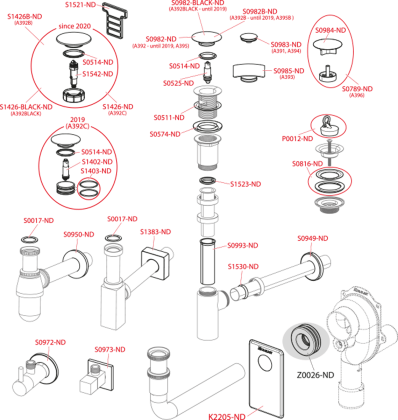 Сифон для умывальника DN32 DESIGN, NICKEL-мат Сифон для умывальника DN32 DESIGN, NICKEL-мат