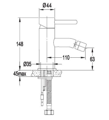 Смеситель для биде OMNIRES Y Y1220STCR (хром)