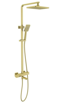Душевая стойка Timo Tetra-Thermo SX-0169/17 с термостатом, золото матовое
