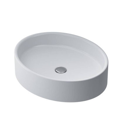 M8FWCC20550WG Func Раковина накладная, овал , 55 см, цвет Белый глянец